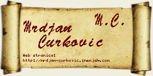 Mrđan Ćurković vizit kartica
